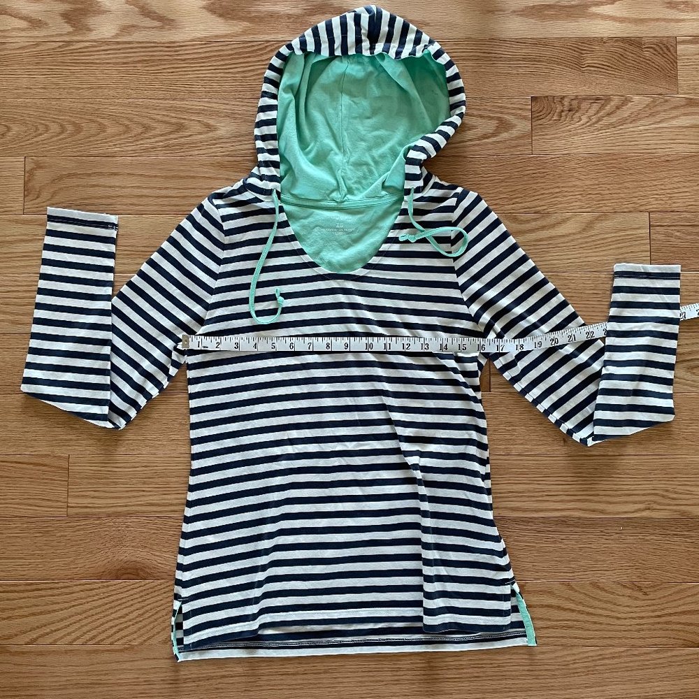 Sonoma Navy Blue and White Striped Hoodie